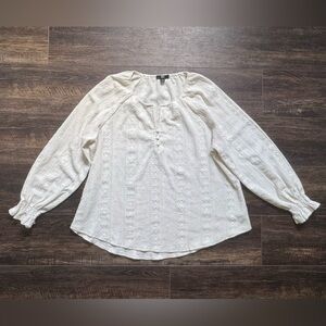 FRYE Long Sleeved Boho Ivory Top L